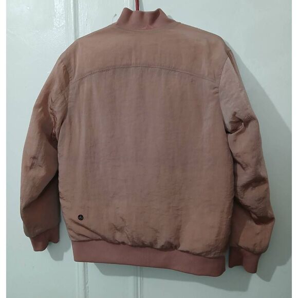 Lululemon womens Sz 6 ROAM FAR DOWN bomber reversible jacket puffer blush pink - Picture 6 of 9